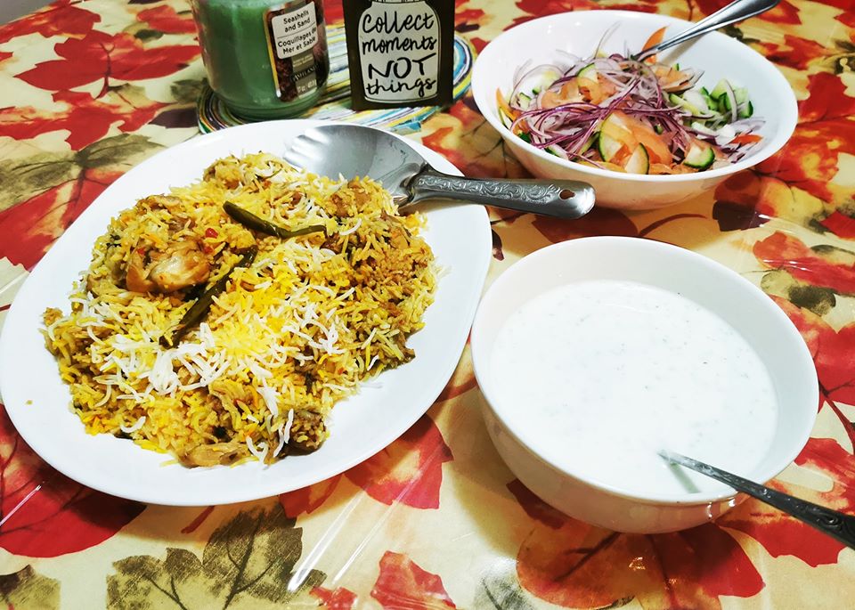 Friday, Fall Table Cloth🍁and Biryani!3
